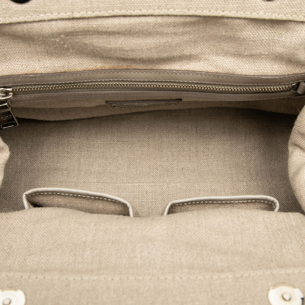 Pre-Loved Prada Canvas Canapa Mistolino Frame Satchel - Picture 4 of 7